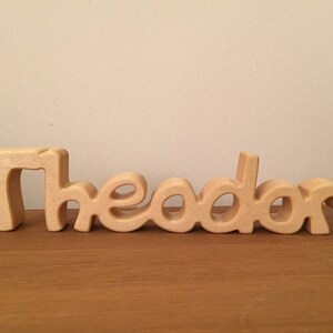 10cm Lettres en bois, nom en bois, mots en bois image 4