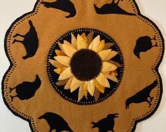 A Murder of Crows Wool Applique Pattern