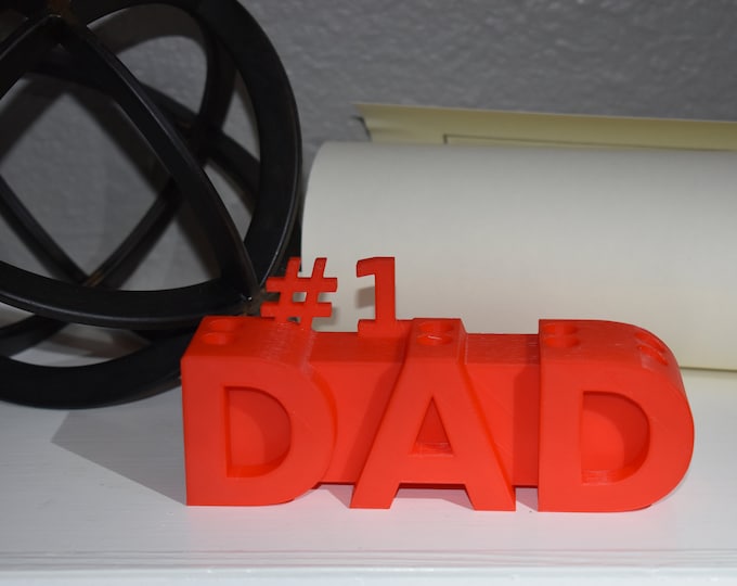 Desk Decor Pencil Holder- Family Gifts Birthday Gift 3D printed Pen Pot Great Christmas Gift #1 DAD Office Gifts Pen holder