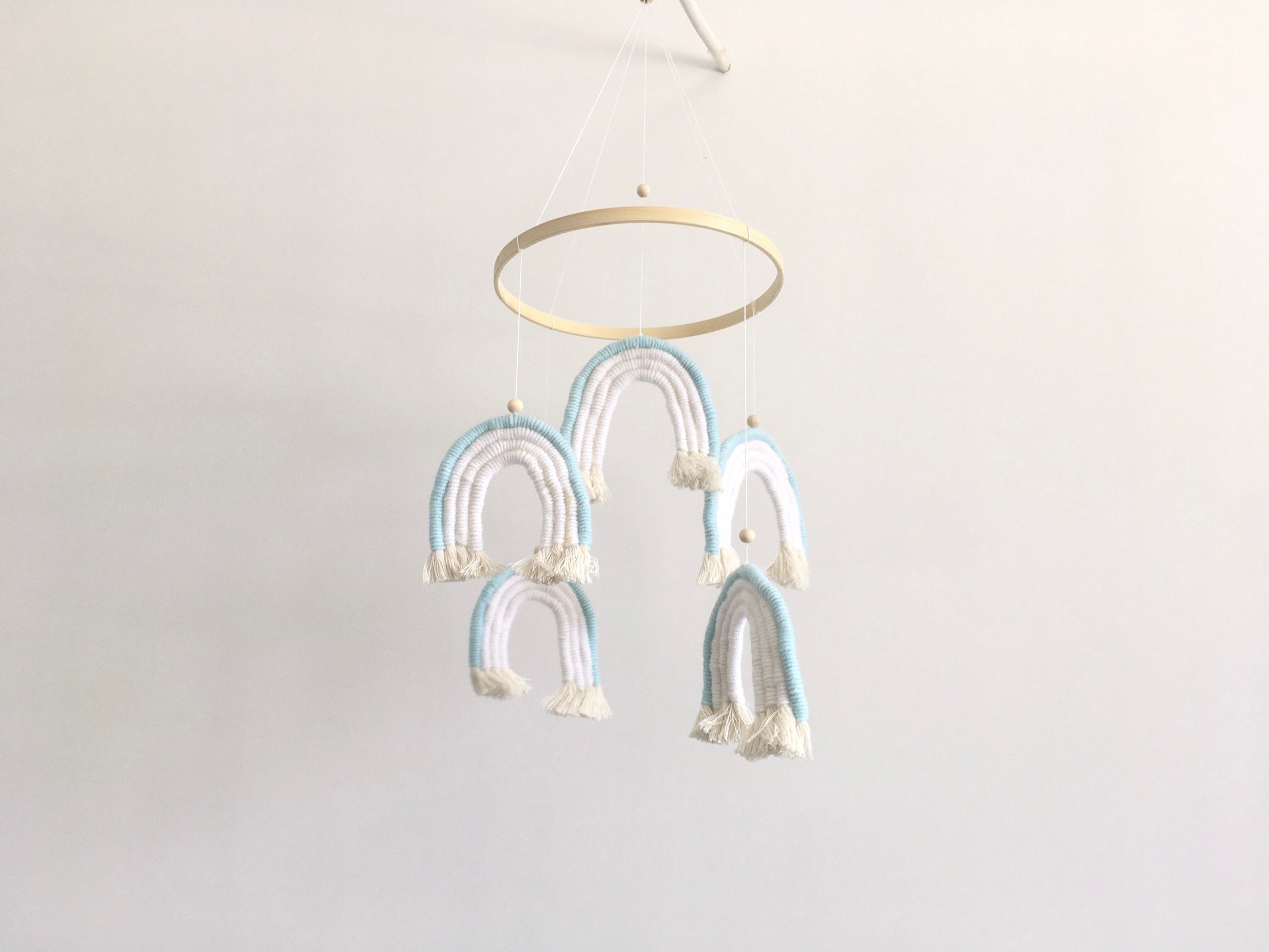 Rainbow Baby Mobile Rainbow Crib Mobile Rainbow Nursery Etsy