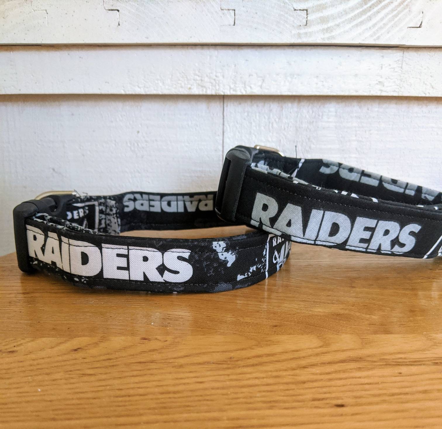 LV Raiders Football black Pet No-Tie Dog Bandana Slips onto the Collar