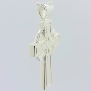 Sterling Silver 925 Double Sided Celtic Cross Pendant