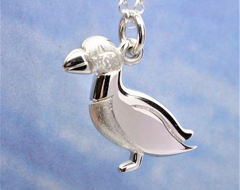 Sterling Silver 925  Puffin Pendant