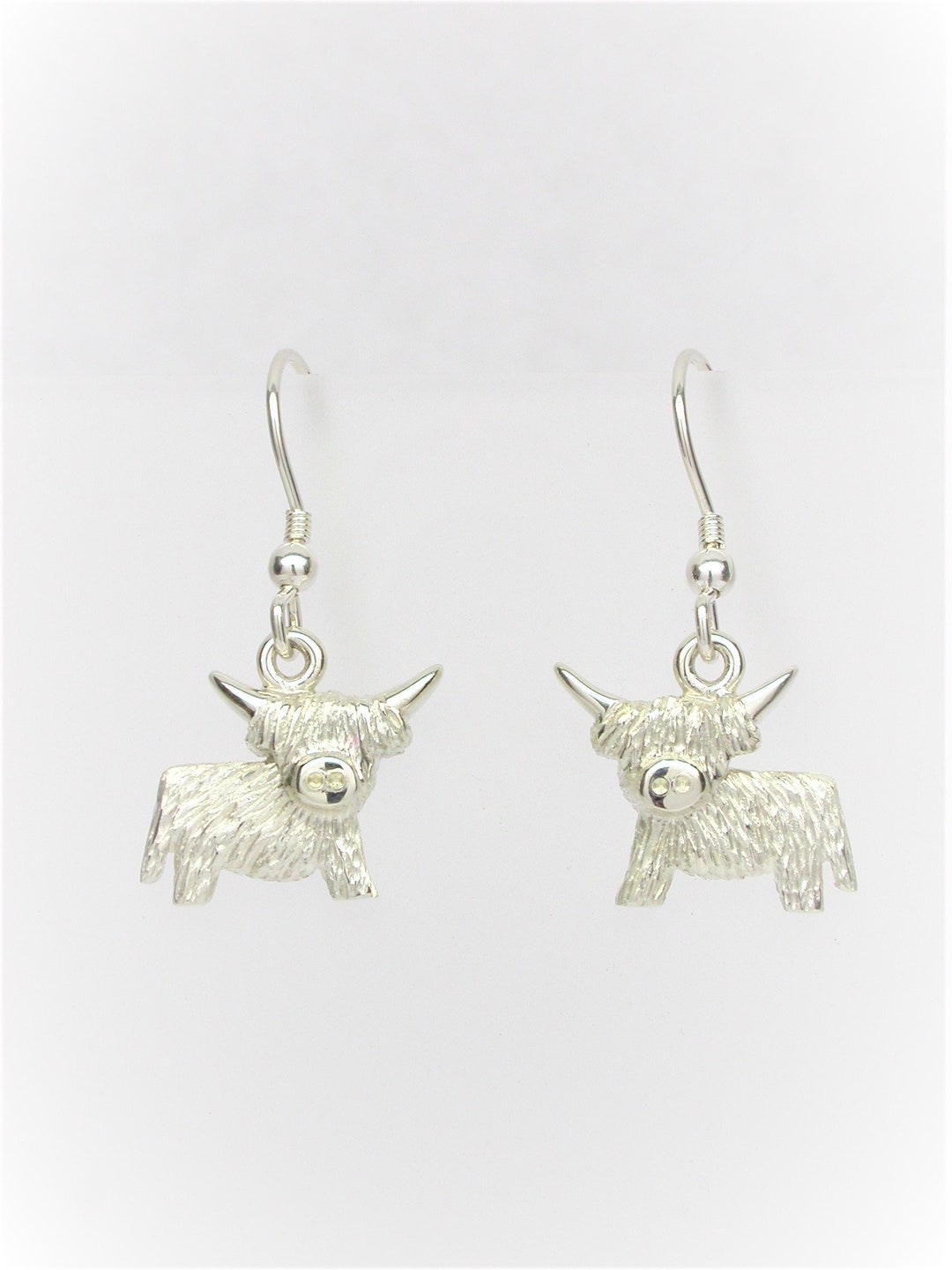 ONEFINITY Anelli a forma di mucca delle Highland, in argento Sterling, per donne, ragazze, figlie, Argento Sterling
