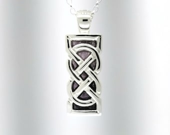 Sterling Silver 925 and Enamel Josephine Celtic Knot Pendant