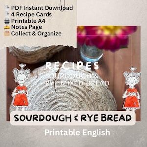 Easy Bread Recipe step by step– Sourdough & Rye Bread Recipes, beginner friendly PDF, bread step by step, Digital Download, bread guide