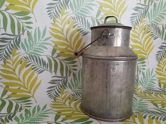 Milk Pot Old Pot Old Shabby Decoration Milk Can Zinc Etsy