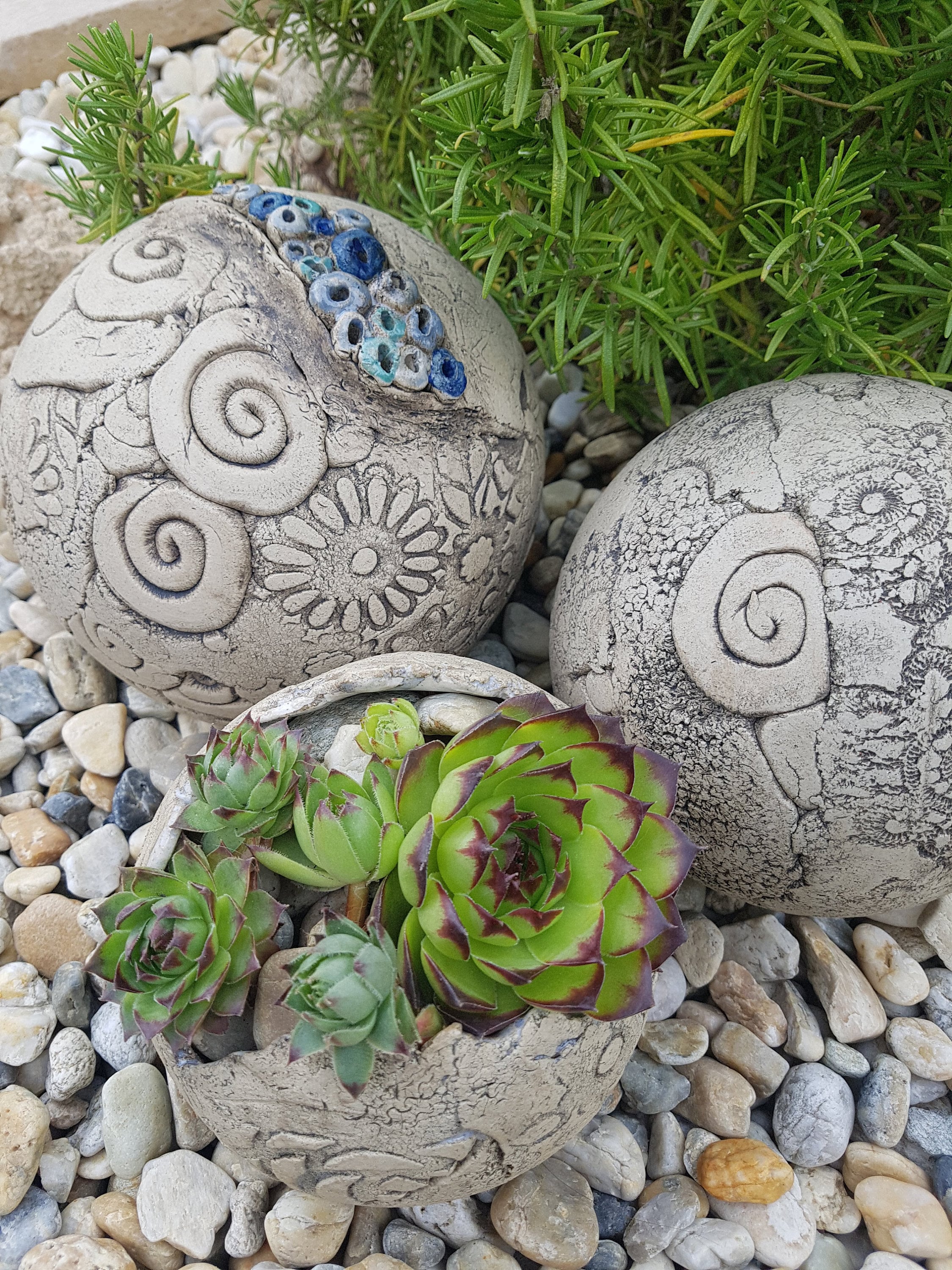 Ceramic ball ceramic garden art garden ball ceramic Etsy