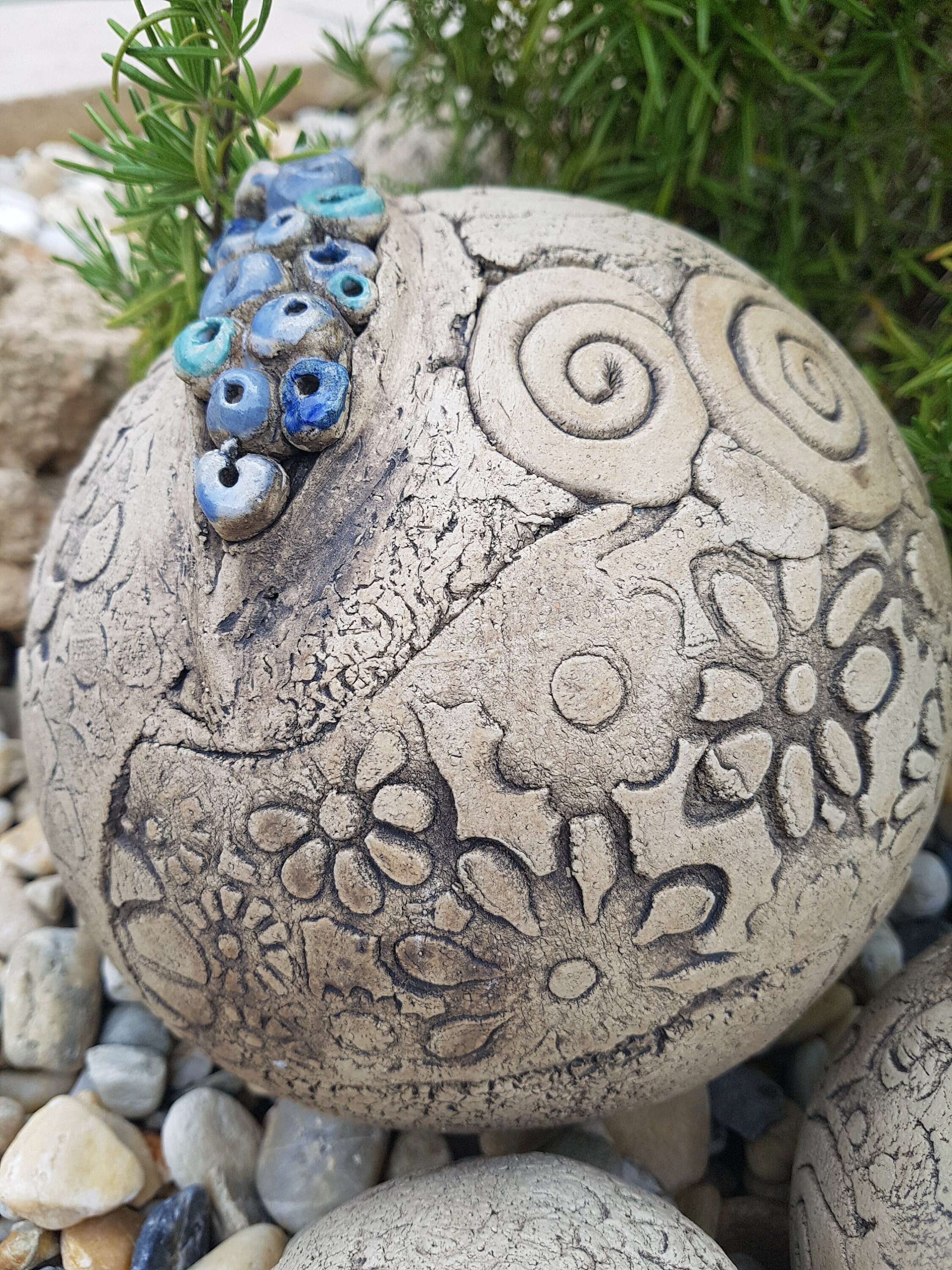 Ceramic ball ceramic garden art garden ball ceramic Etsy