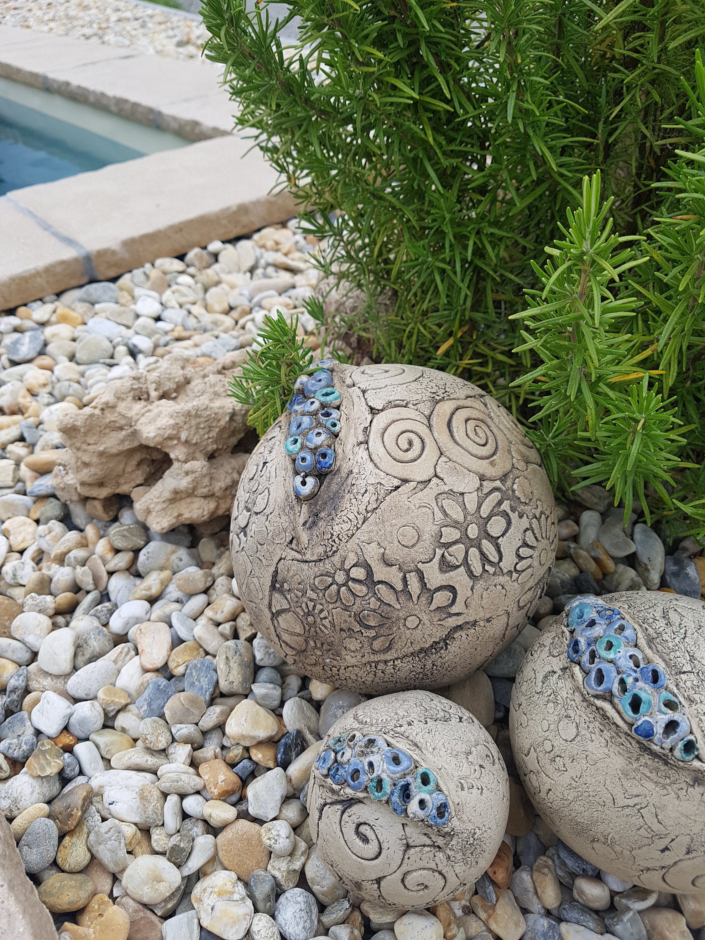 Ceramic ball ceramic garden art garden ball ceramic Etsy