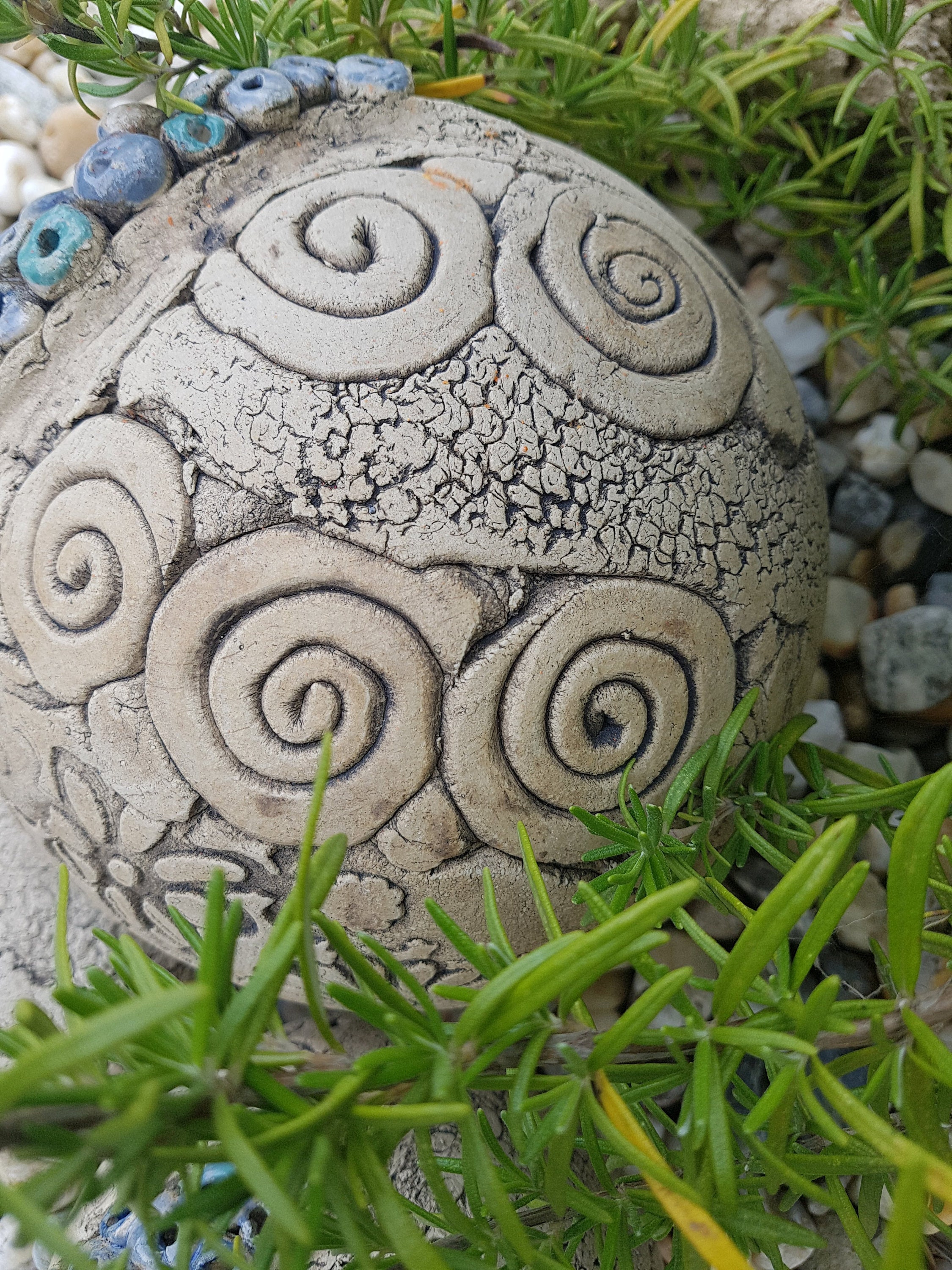 Ceramic ball ceramic garden art garden ball ceramic Etsy