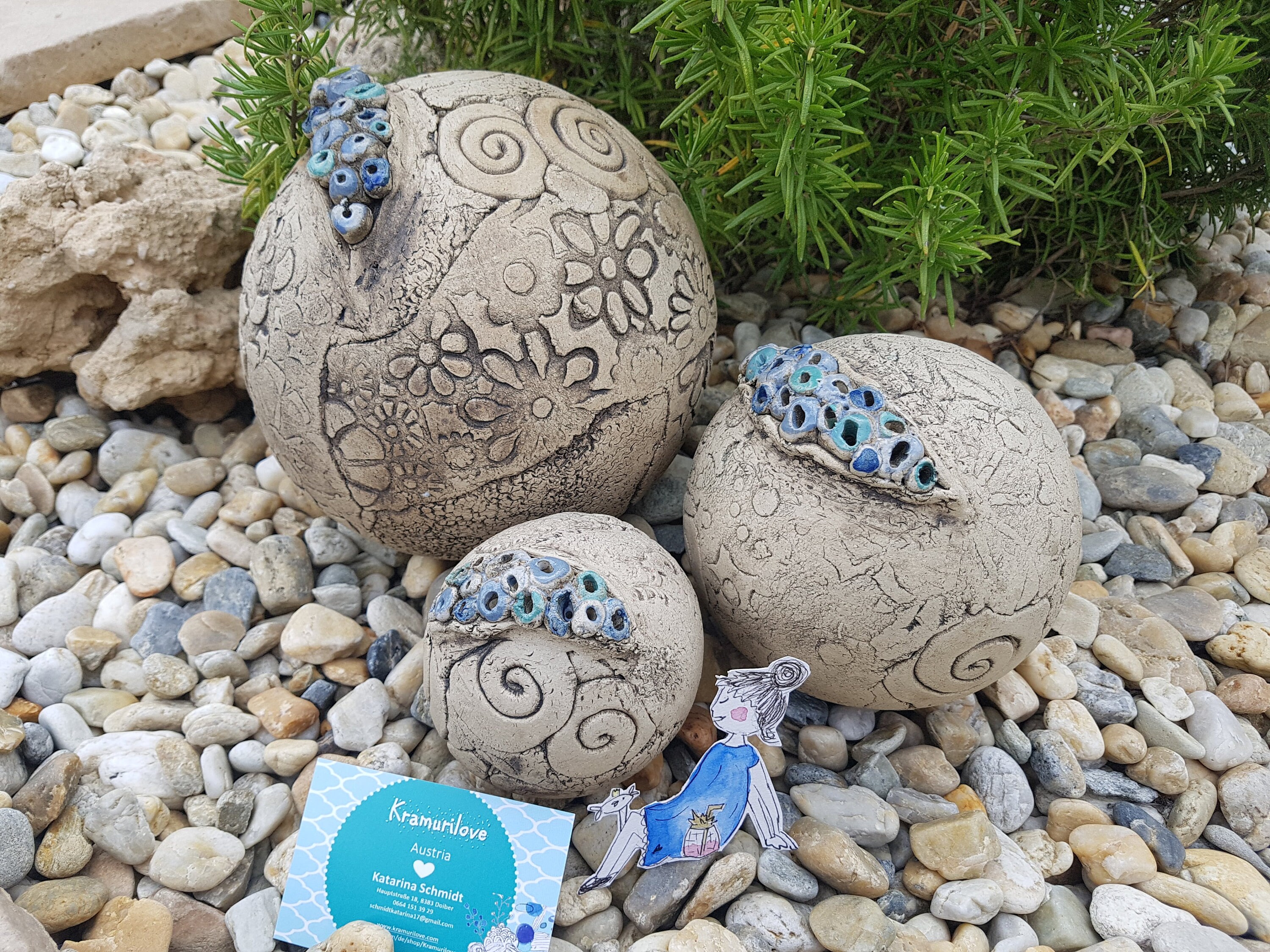 Ceramic ball ceramic garden art garden ball ceramic | Etsy