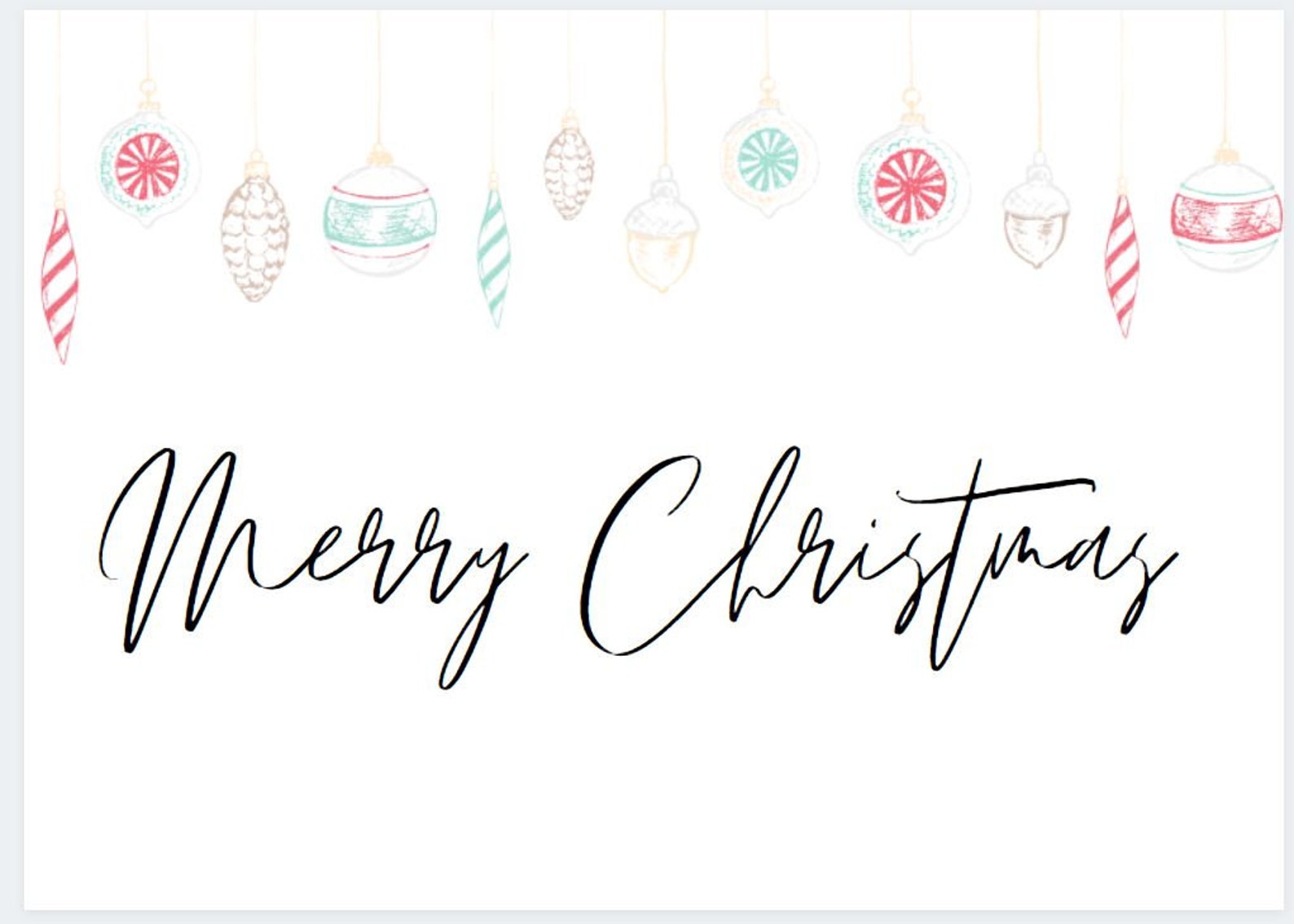 Merry Christmas Printable Wall Art | Etsy