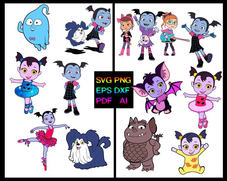 Download 12 Vampirina vector svg png ai eps dxf pdf cut files kids | Etsy