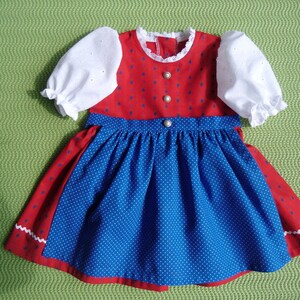 Kinder-Dirndl ROT-BLAU Bild 3