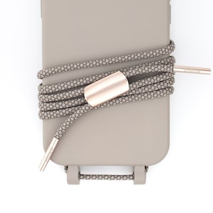 eilenna mobile phone chain for replacement and mobile phone case in CLAY with cord OAT Roségold