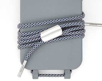 eilenna modular mobile phone chain and protective cover in NOX with cord TIDE