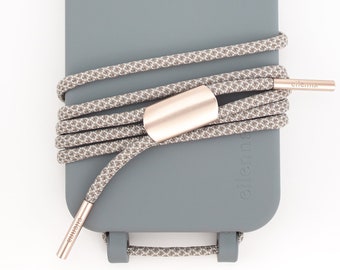 eilenna Interchangeable mobile phone chain with case in NOX with GINGER cord