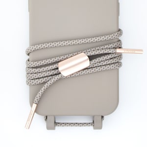 eilenna Interchangeable cell phone chain and case in CLAY with cord GINGER