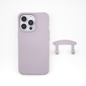 Étui pour téléphone portable avec clip interchangeable pour iPhone et Samsung de couleur FLOR lilas d'eilenna
