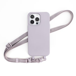 Étui de téléphone portable avec sangle pour iPhone Samsung, set de chaîne de téléphone portable, sangle de téléphone portable à traîner dans la couleur FLOR lilas de eilenna