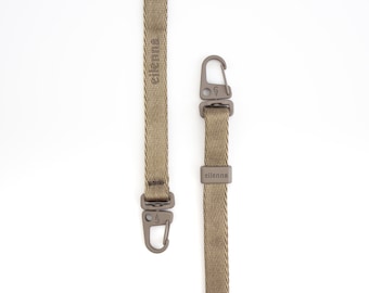 Narrow band universal mobile phone chain for hanging around your neck for mobile phone cases with eyelets in the color OAK light brown by eilenna