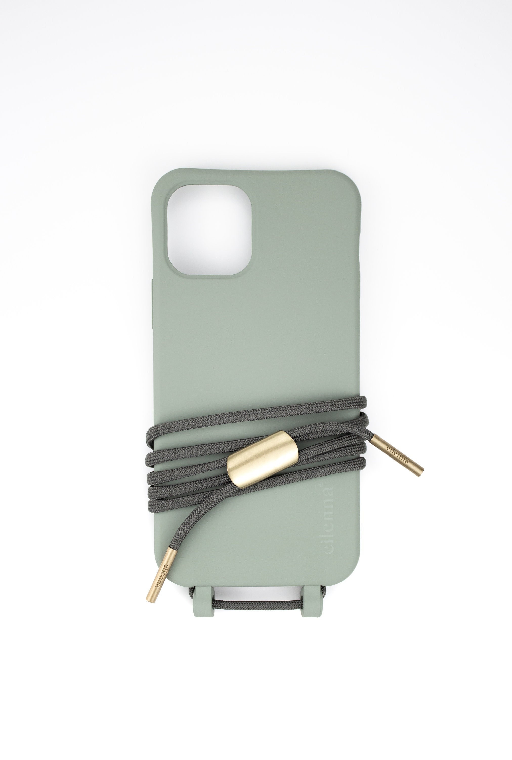 Tybiky Custodia per iPhone 12 Mini, con custodia, cordino per cellulare con gradiente trasparente, in silicone e TPU, elegante catena per iPhone 12 Mini, colore: rosa e viola