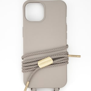 eilenna mobile phone chain for replacement and mobile phone case in CLAY with cord OAT Gold