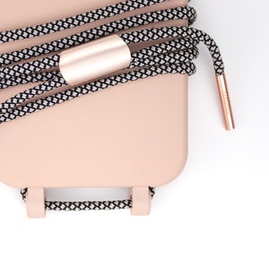 eilenna modular mobile phone chain and protective cover in NUDE with cord SALT and PEPPER image 9