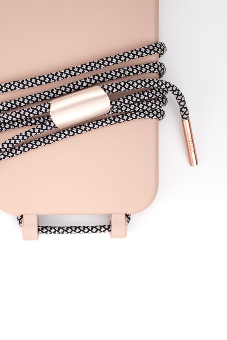 eilenna modular mobile phone chain and protective cover in NUDE with cord SALT and PEPPER image 9