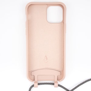 eilenna modular mobile phone chain and protective cover in NUDE with cord SALT and PEPPER image 8