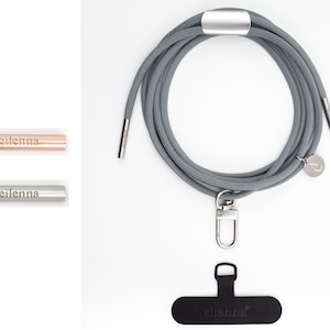 Chaîne universelle pour téléphone portable avec mousqueton et adaptateur, cordon en PEPPELSTONE, fait main par eilenna