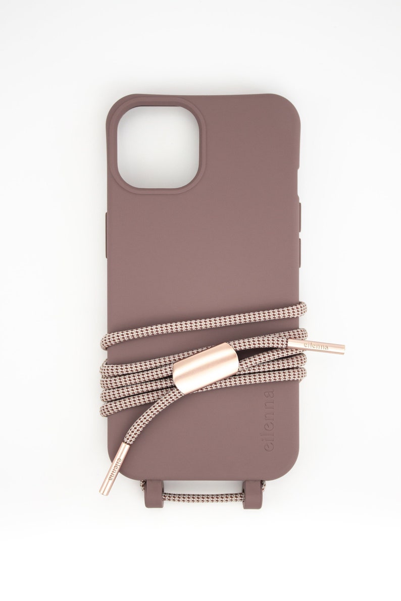 Łańcuszek i etui na telefon do iPhone'a i Samsunga w kolorze BERRY z ...