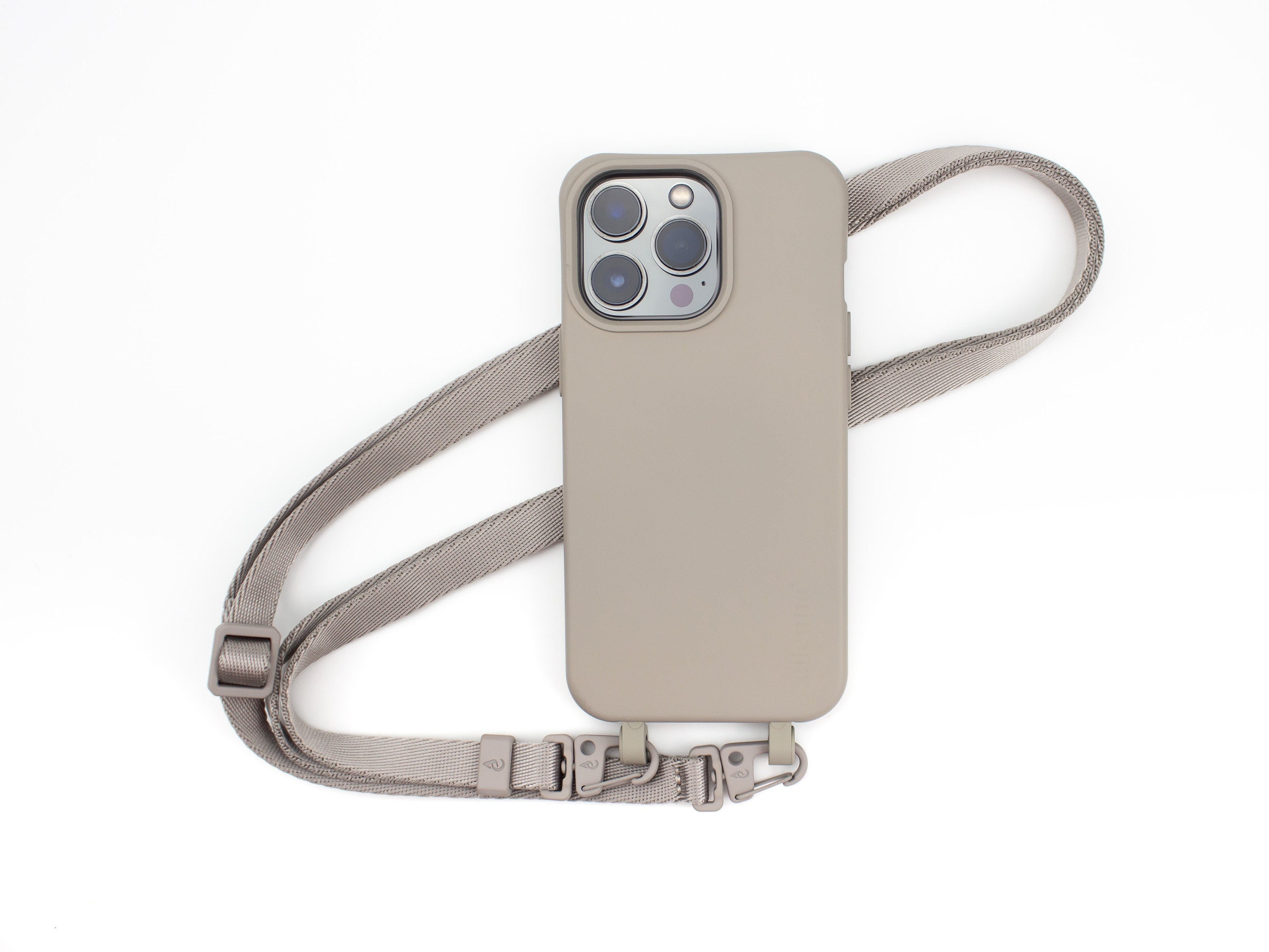 Collana per cellulare compatibile con Apple iPhone 13 Necklace Custodia in nylon tracolla morbido silicone TPU Cover con cordino da appendere custodia protettiva con elegante cinturino (viola