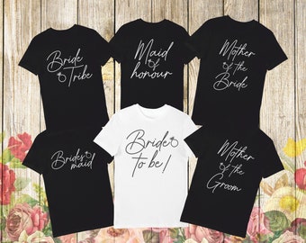 Bachelorette Party T-Shirts - Hen party Tee's for the Bride Tribe- Bridal Party Shirts -Tops for Hen Party - Fast Same Day Dispatch
