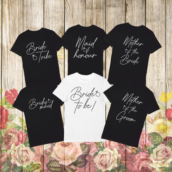 Hen Night Party TShirts - Bachelorette, Hen party Tee's for the Bride Tribe- Bridal Party Shirts, Tops for Hen Party Bridesmaid