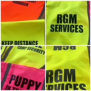 Personalised Dog Vests Logo, Photo or Text - Hi Vis - Pet Safety Vest - Custom Printed Pet Vest - Fast Delivery - Reflective Strip on Coat image 10