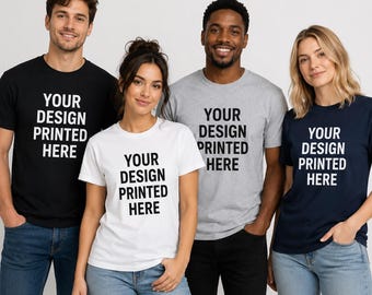 Personalised Photo T-Shirt – Unisex Custom Image & Text, Soft Cotton Unisex Fit