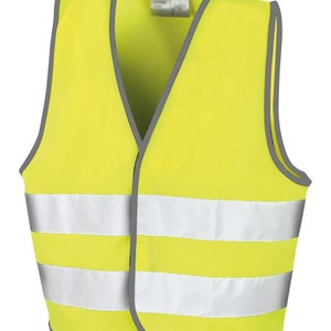 Kids Personalised Hi Vis Vests, Fluorescent Colours, Fab for Horse Riders, Runners, and Walkers Custom Text front and back Fast Delivery image 9