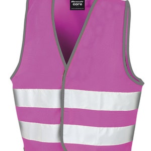 Kids Personalised Hi Vis Vests, Fluorescent Colours, Fab for Horse Riders, Runners, and Walkers Custom Text front and back Fast Delivery image 6