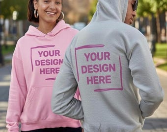 Personalised Hoodie- Unisex Front or Back Print - Classic Quality Hood - Add your Design, Logo or Favourite Photo
