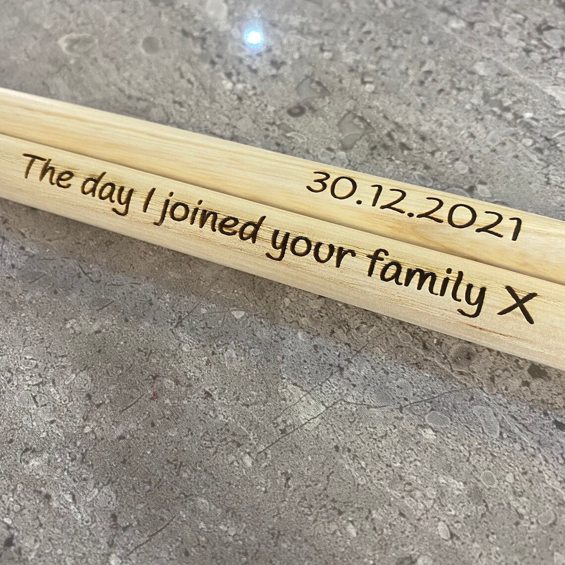 Personalised Drumsticks Laser Engraved with Custom Message 5A Etsy