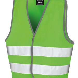 Kids Personalised Hi Vis Vests, Fluorescent Colours, Fab for Horse Riders, Runners, and Walkers Custom Text front and back Fast Delivery image 7