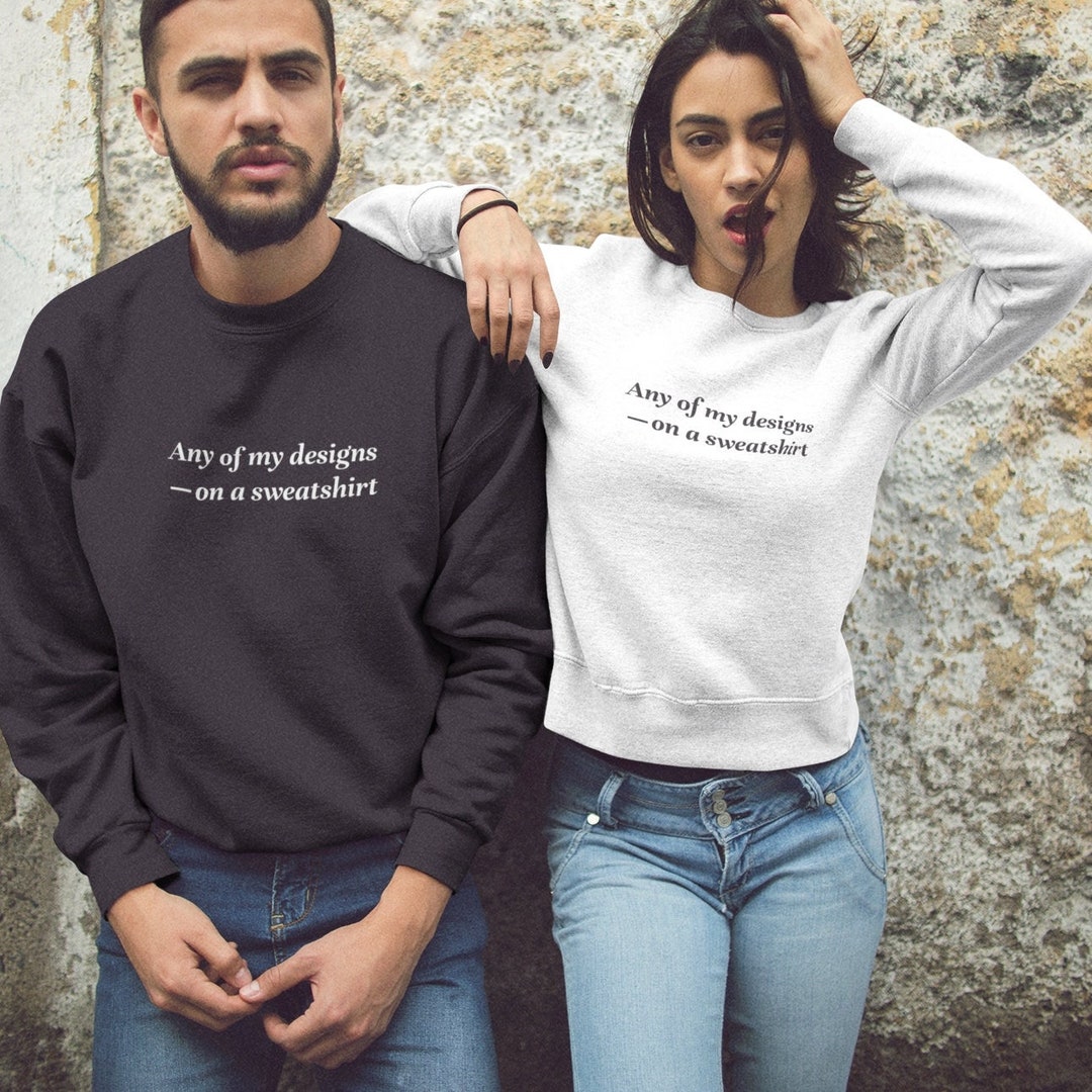 Puedo imprimir cualquiera de mis disenos en una sudadera Envio el mismo dia Embalaje ecologico 100 algodon e impresion DTG Etsy Mexico