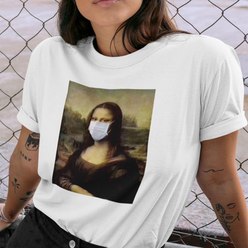 Mona Lisa Mask T Shirt Free and Fast Dispatch Digitally - Etsy UK