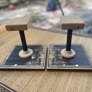 Handstand Canes Dark Walnut Stained Pine Gymnastics Acrobat Gifts Yoga Blocks Props Personalized Portable Handcrafted Laser