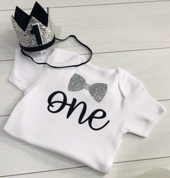 Corona Sombrero Azul 1 De Lujo Niños primero 1st Cumpleaños Pastel Smash Conjunto Traje Chaleco Top