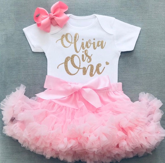 personalised first birthday outfit girl