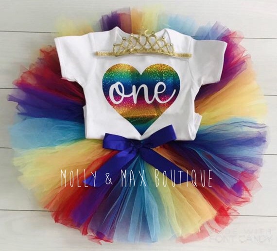 Baby Girls 1st First Birthday Outfit Cake Smash Outfit Tutu Skirt Vest /& Tiara