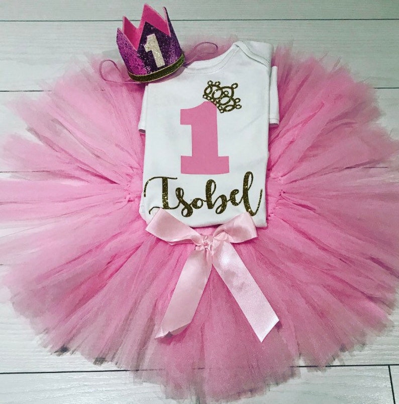 personalised first birthday outfit girl